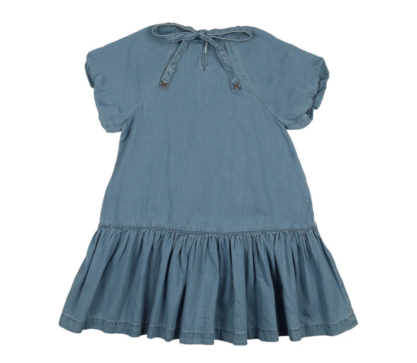 Analogie Denim Capsule Dress 3/4 Sleeves - Blue Tencel
