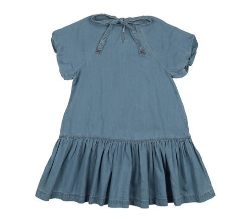 Analogie Denim Capsule Dress 3/4 Sleeves - Blue Tencel
