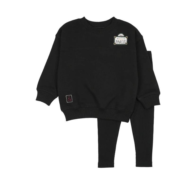 Little Legs Black Mon Paris Boys Toddler Set