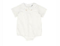 Bace Collection white tan striped collar romper