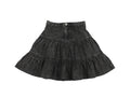 Lil Legs Denim Tiered Skirt - Black Wash