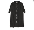 Little Legs Black Button Front Maxi Dress