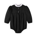 Nounelle Black Taffeta Romper