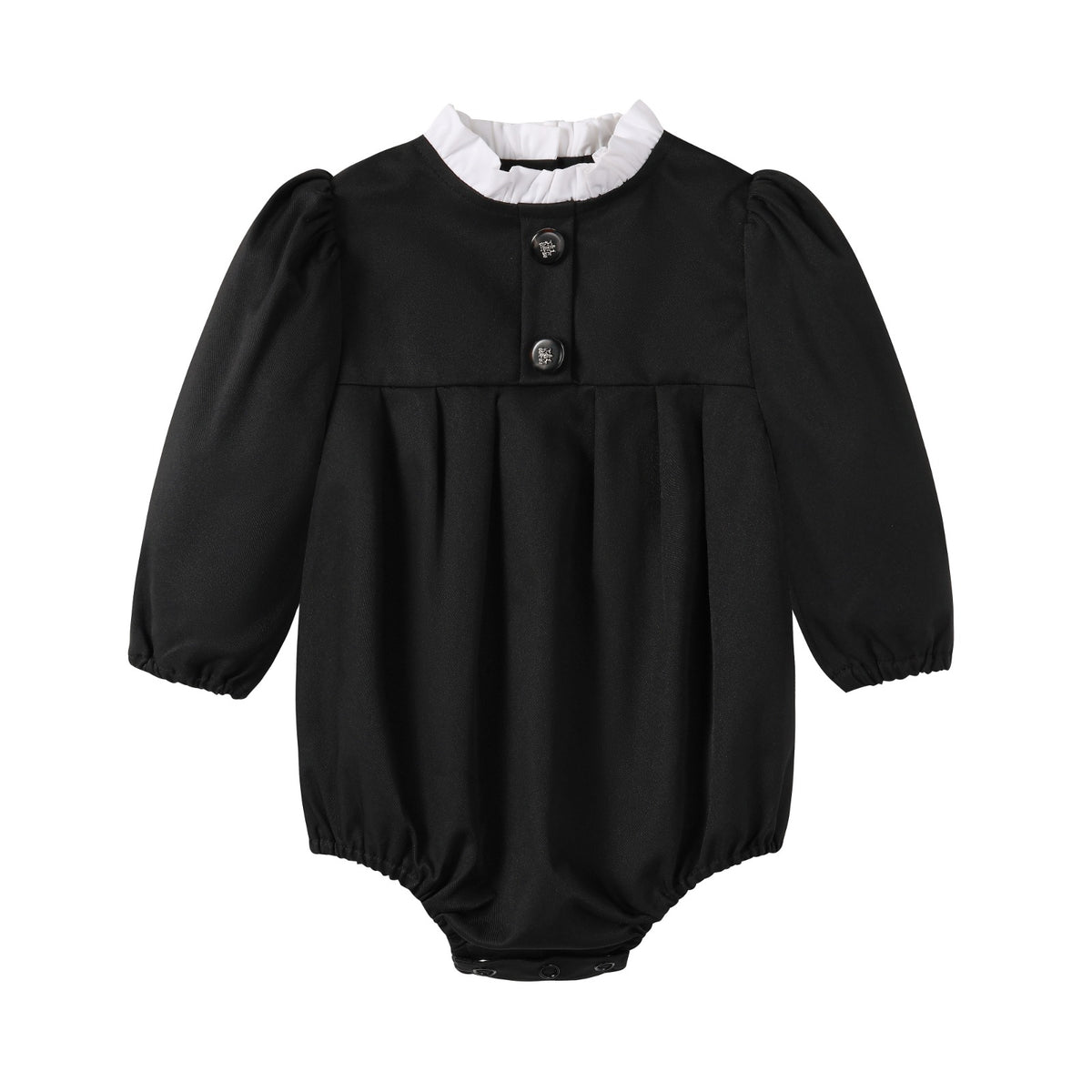 Nounelle Black Taffeta Romper