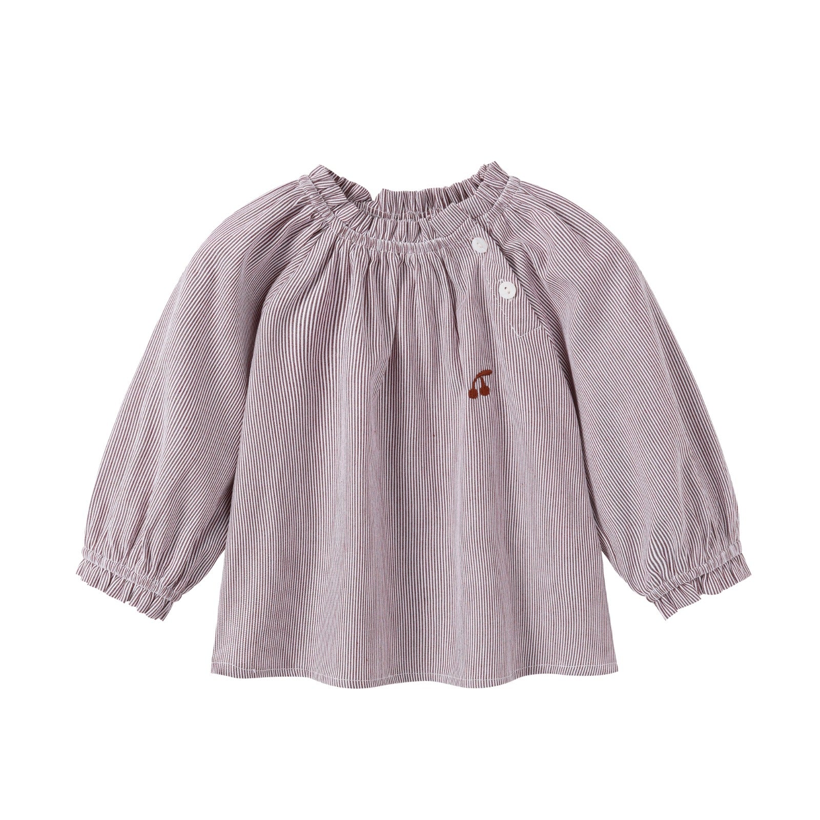 Nounelle Brown Pinstripe Shirt
