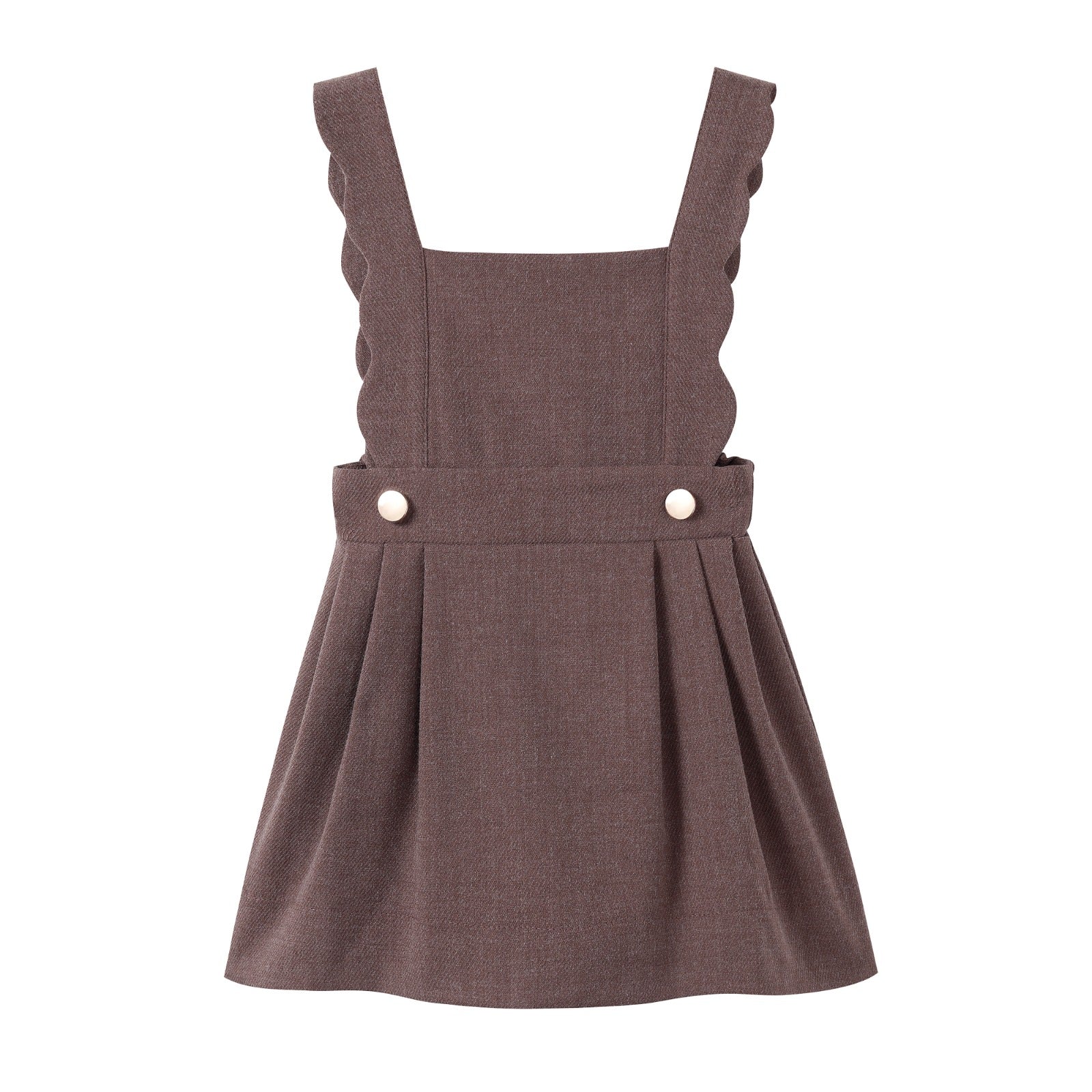 Nounelle Brown Scallop Wool Jumper