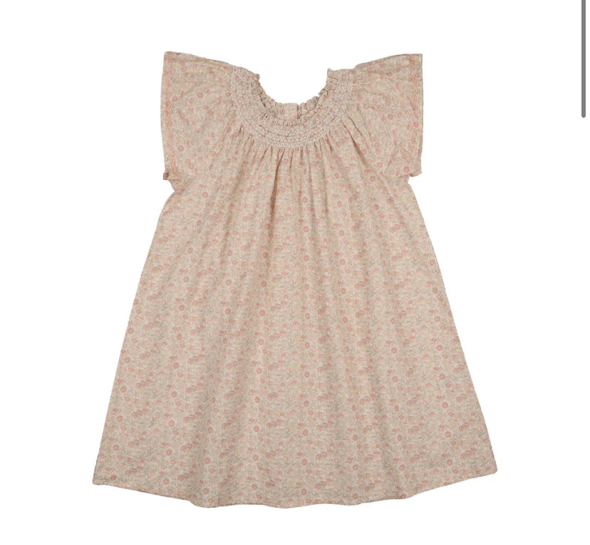 Analogie Sunny Blossoms Flutter Dress - Bud Pink