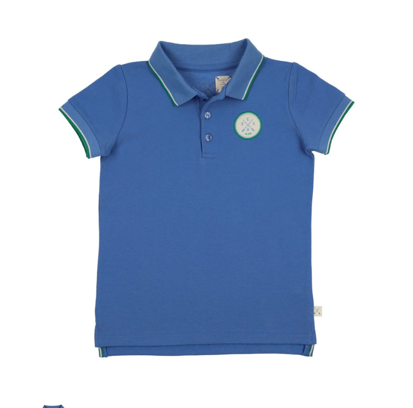 Analogie Boating Crew Short Sleeve Polo 10Y-16Y - Fresh Blue