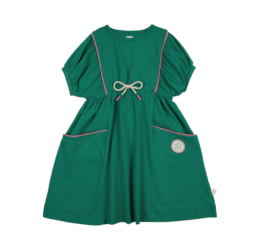 Analogie Boating Crew Dress Ss - Electric Green