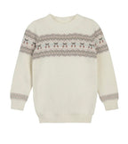 Looms Ivory Mauve Fair Isle Collection Kids Sweater