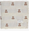 Bebe Organic Teddy Blanket ,Sand Patchwork