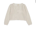 Analogie Girls Pointelle Cardigan - Cream