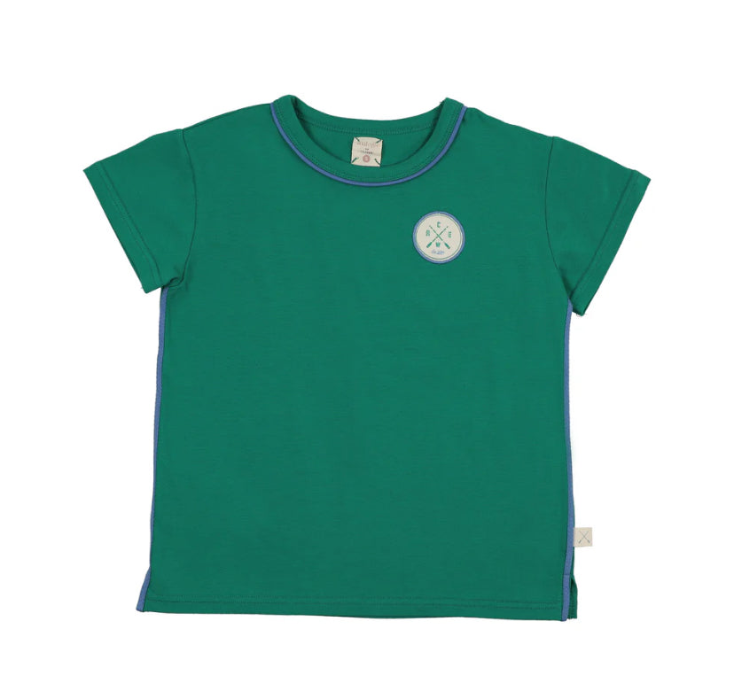 Analogie Boating Crew Patch Tee - Electric Green