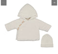 Mema Knits Winter White Corduroy Jacket + Knitted Beanie