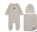 Mema Knits Ice Blue - Blue Wing Cherry Embroidered Cherry Three Piece Set