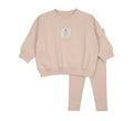 Lilette Graphic Tag Sweatshirt Set - Petal