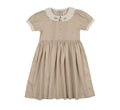 Analogie Pintuck Collar Dress Ss - Wheat