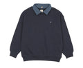 Analogie Navy Sweet Campaign Removable Collar Sweatshirt