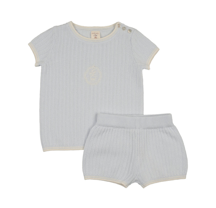 Analogie Boys Knit Emblem Set - Clear Blue