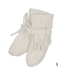 Mema Knits Winter White Waffle Knit Booties