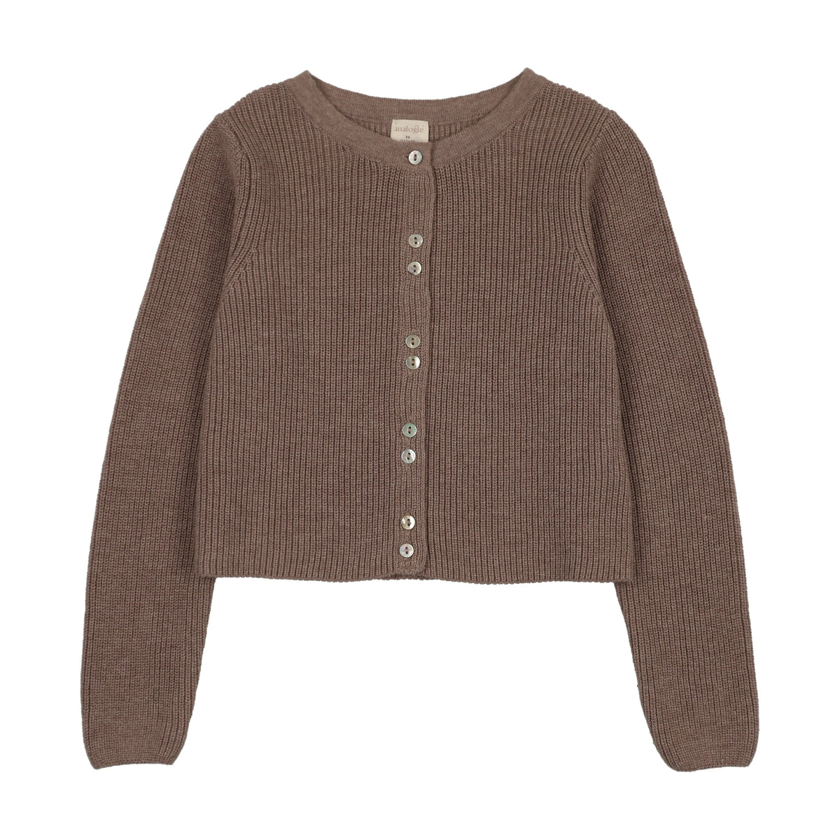Analogie Misty Oat Heath Fine Knit Cardigan