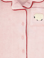 Baby Jolee Velour Sheep Lounge Set- Pink