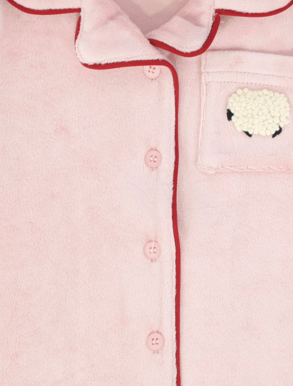 Baby Jolee Velour Sheep Lounge Set- Pink