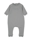 Mema Knits Blue Sherpa Wordart Jumpsuit