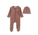 Lilette Velour Snap Down Footies Set
