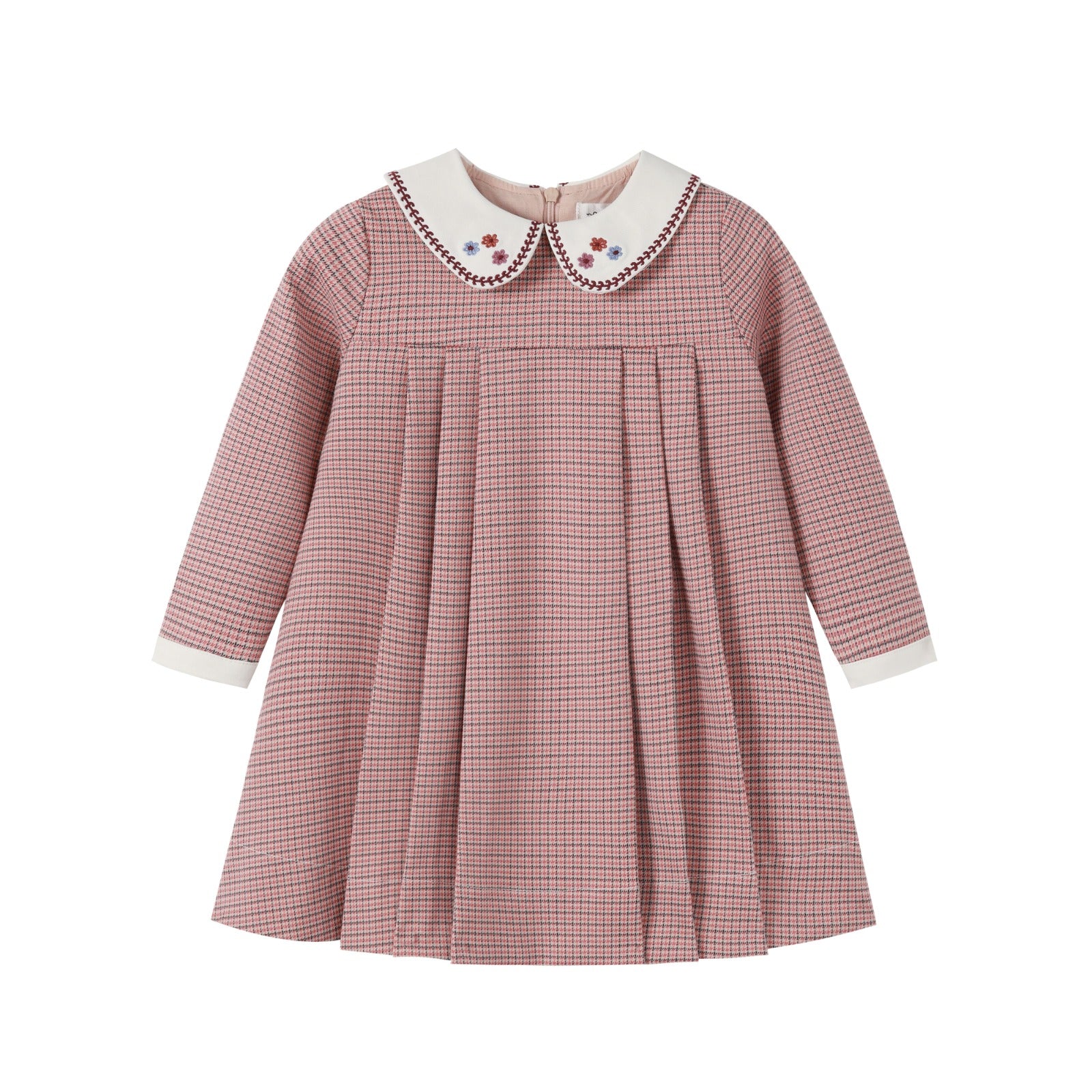 Nounelle Houndstooth Pink Dress