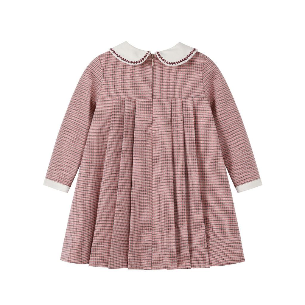 Nounelle Houndstooth Pink Dress