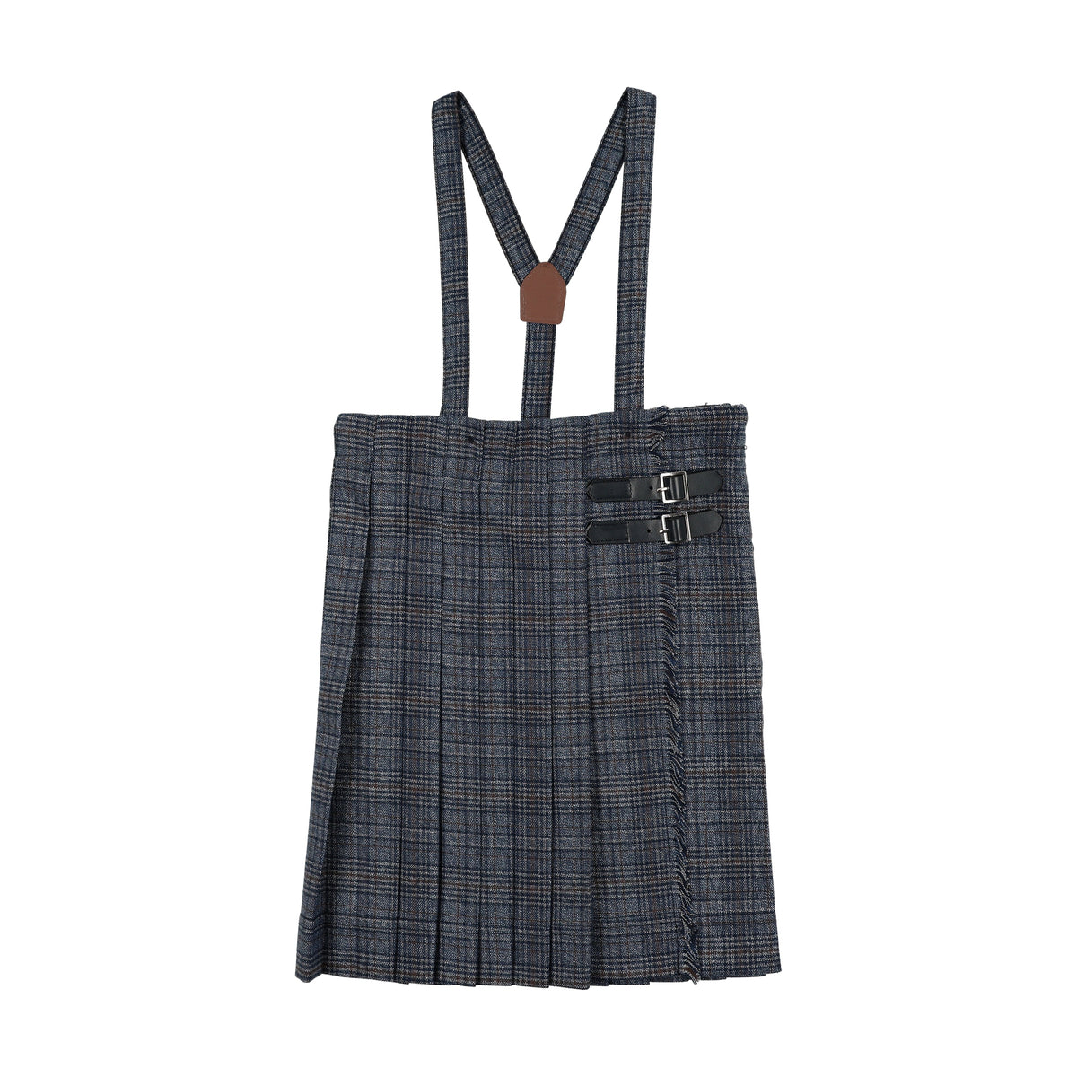 Analogie Multi Plaid Kilt Suspender Skirt