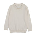 Little Legs Off White Knit Polo Long Sleeve