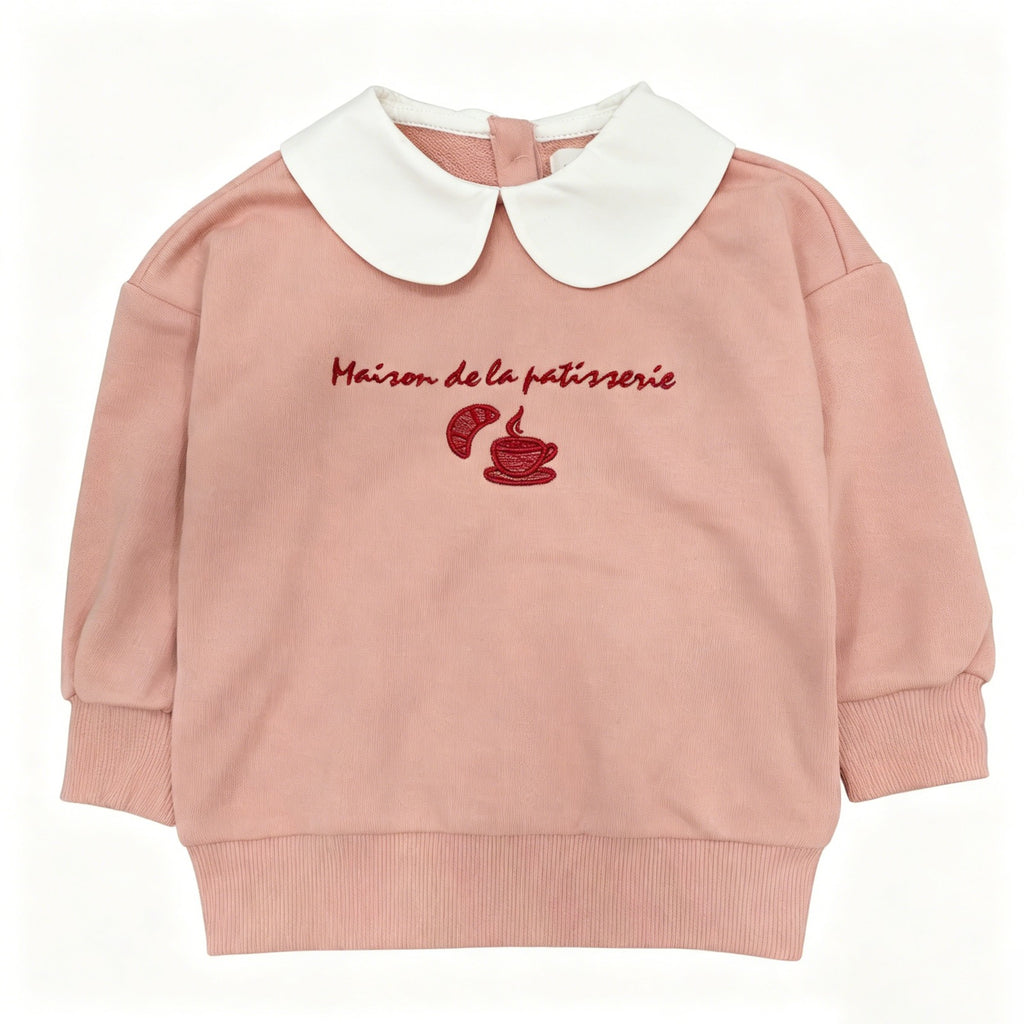 Nounelle Baby Pink Sweat Collar Set