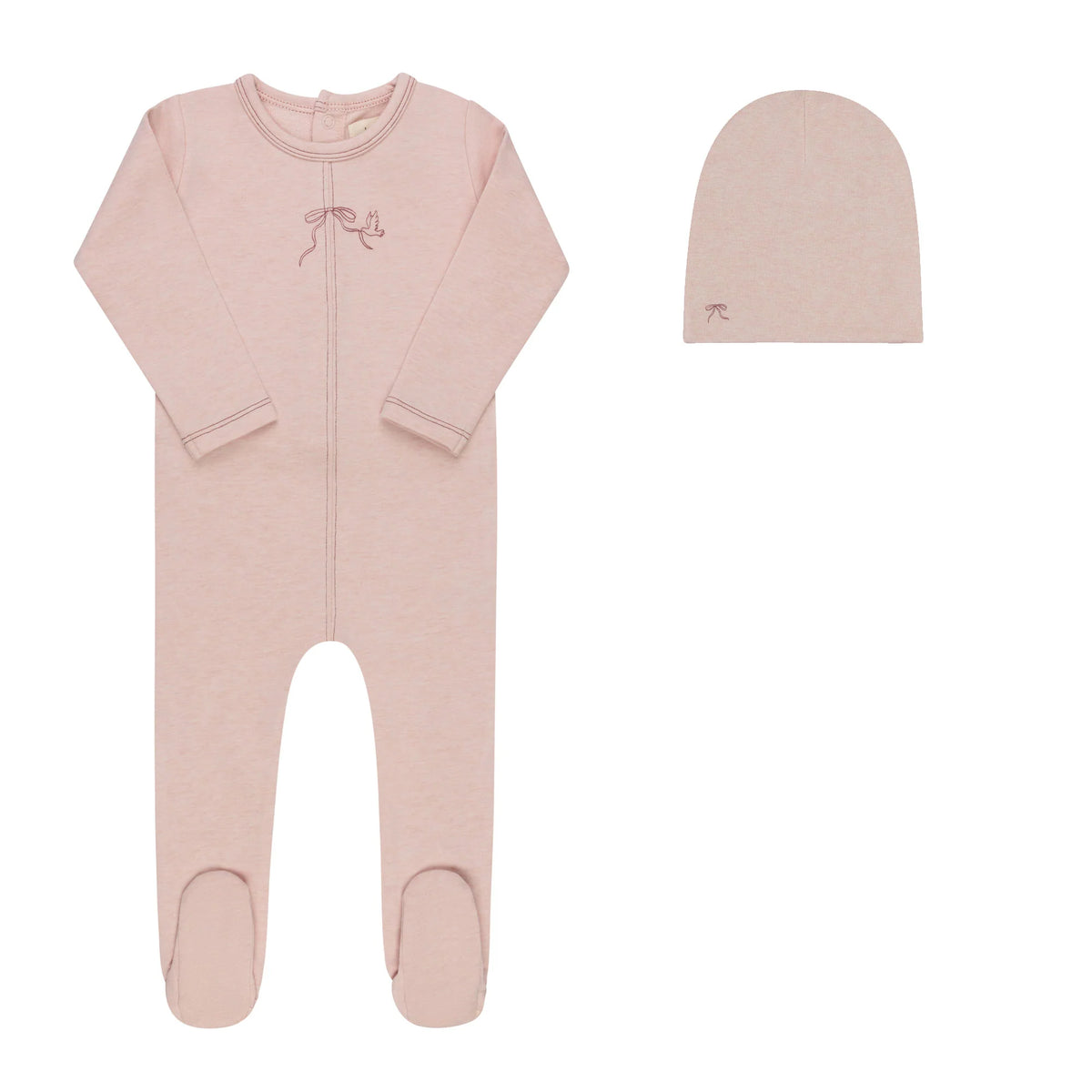 Ely's & Co Bird Seam Collection Footie + Beanie