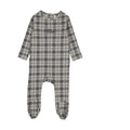 Lilette Pale Blue Tartan Print Footie