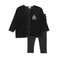 Little Legs Velour Crest Lounge Set